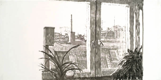 # 531 - Window View Over Rooftops -  